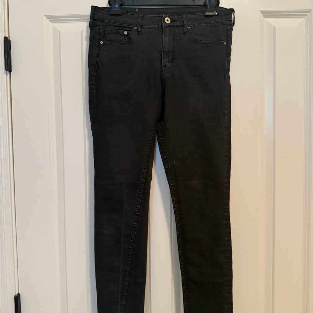 H&M Black Skinny Jeans with Gold Accents